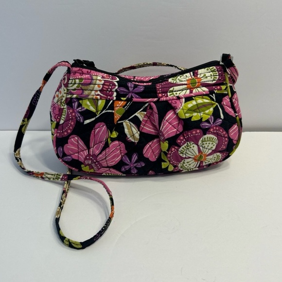 Vera Bradley Handbags - Vera Bradley Pirouette Pink Crossbody Bag Adjustable Strap Small Floral Purse